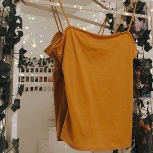 Mustard tight tank top